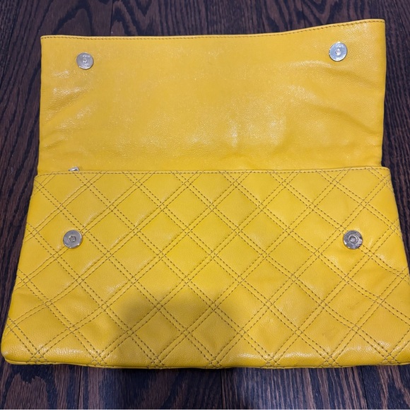 Marc Jacobs Yellow Foldover Quilted Clutch - Picture 2 of 4